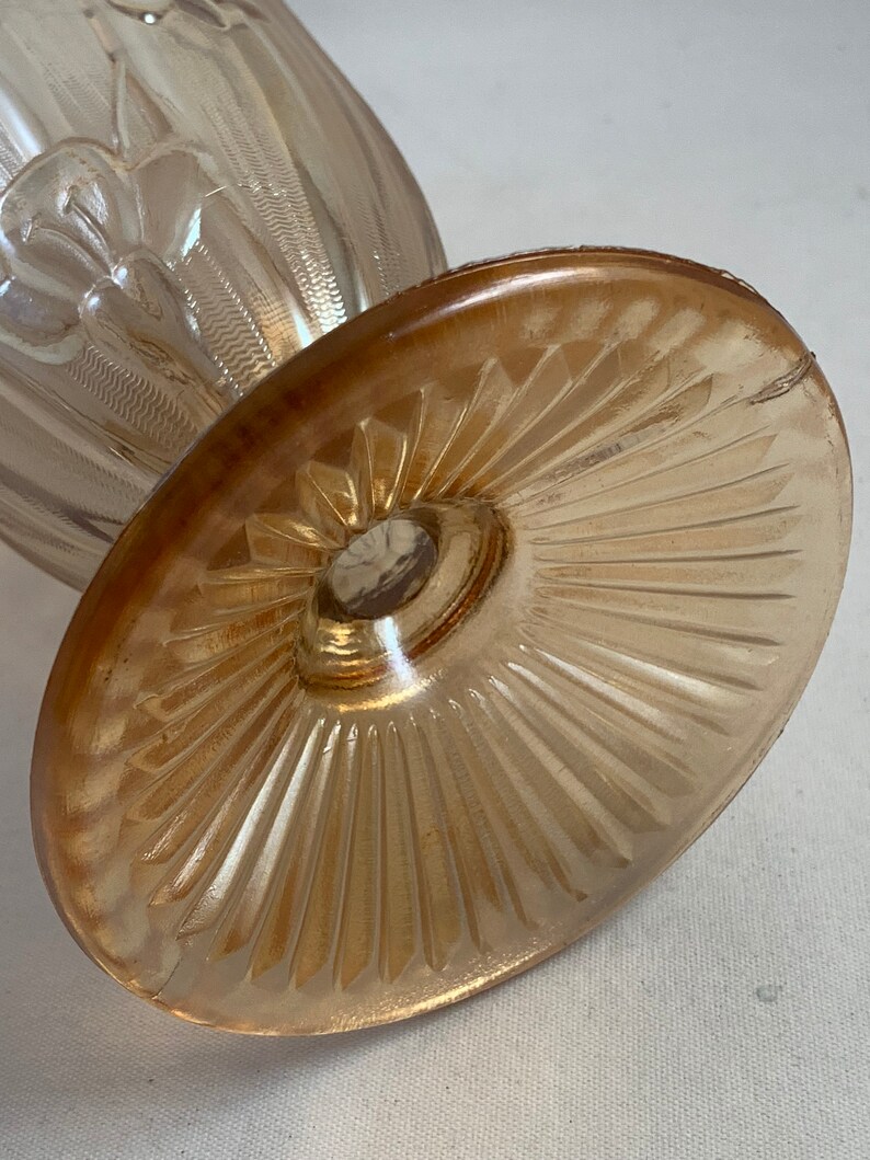 A Beautiful Iris Herringbone Carnival Vase 9 Tall Etsy