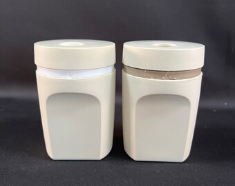 Vintage Tupperware Salt & Pepper Shakers, Twist Closure, Clean in Good Condition, Retro Tupperware Salt and Pepper