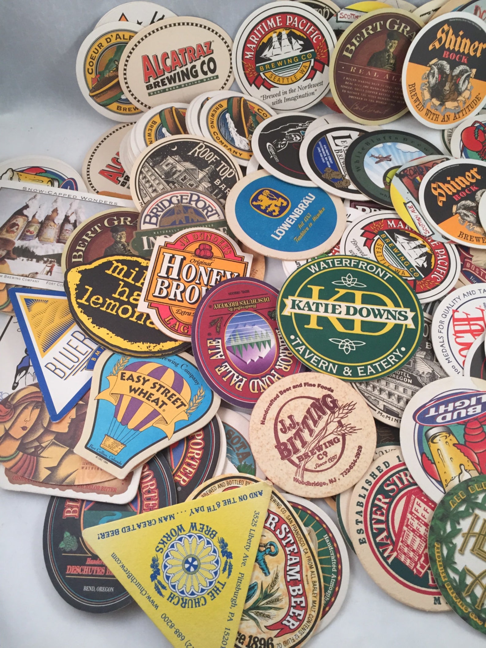 Set of 128 Cardboard Drink/Bar Coasters A Great Variety of Etsy