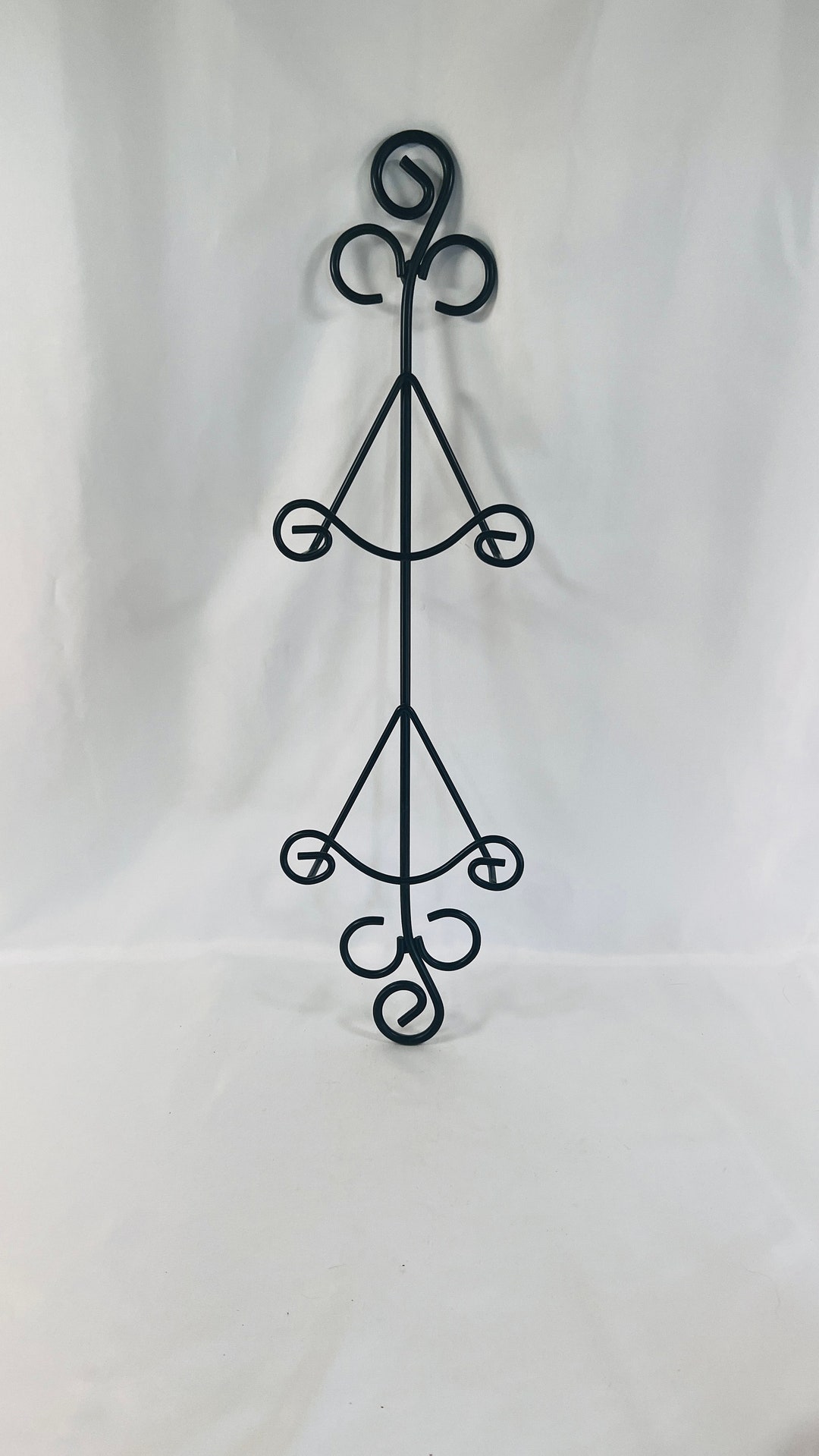 2 Plate Black Metal Vertical Wall Mount Plate Holder Holds 2 Etsy