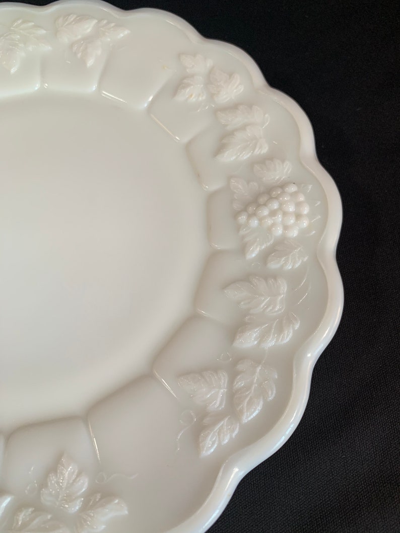 4 Westmoreland 81/2 Vintage Milk Glass Salad Plates Etsy