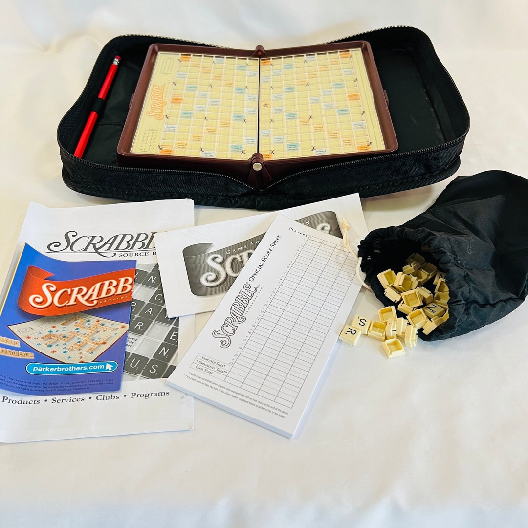 Compact Travel Scrabble Game Complete With 100 Letter Tiles Etsy