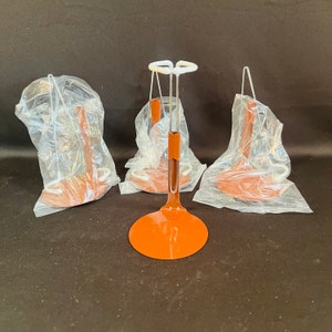 4 New/Vintage Monique Small Doll Stands, Adjustable Brown Metal Vintage Doll Stands, 4 Identical Small Stands