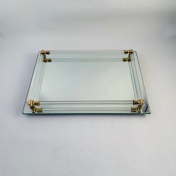 Mirror Dresser Top Tray Jewelry Wallet Change Makeup Etsy