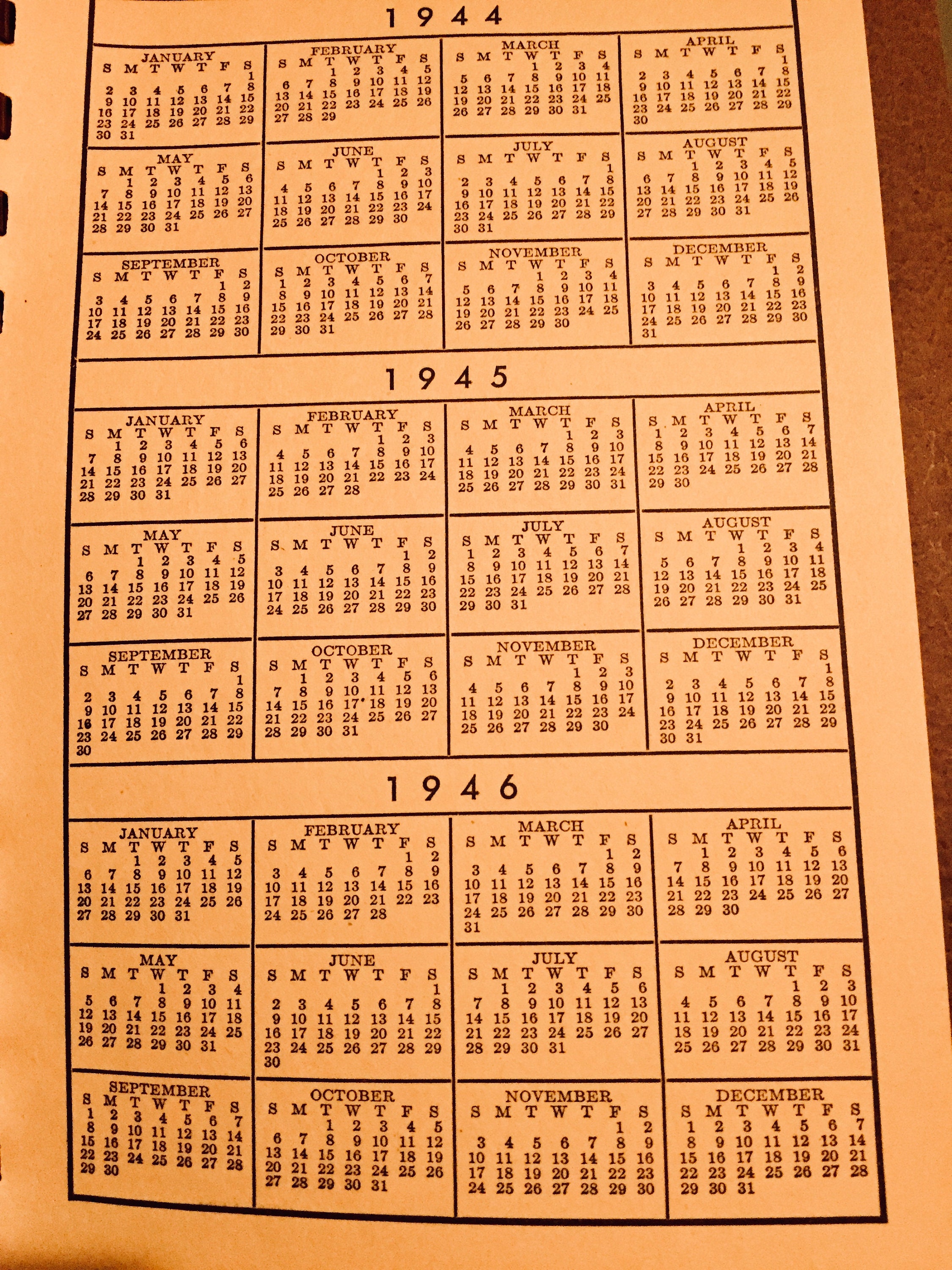 New/vintage 1945 Journal Calendar Year Book Dated Blank Etsy