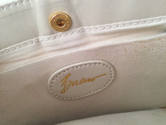 Vintage Bueno Off White Handbag/Shoulder Bag, Lig… - image 2