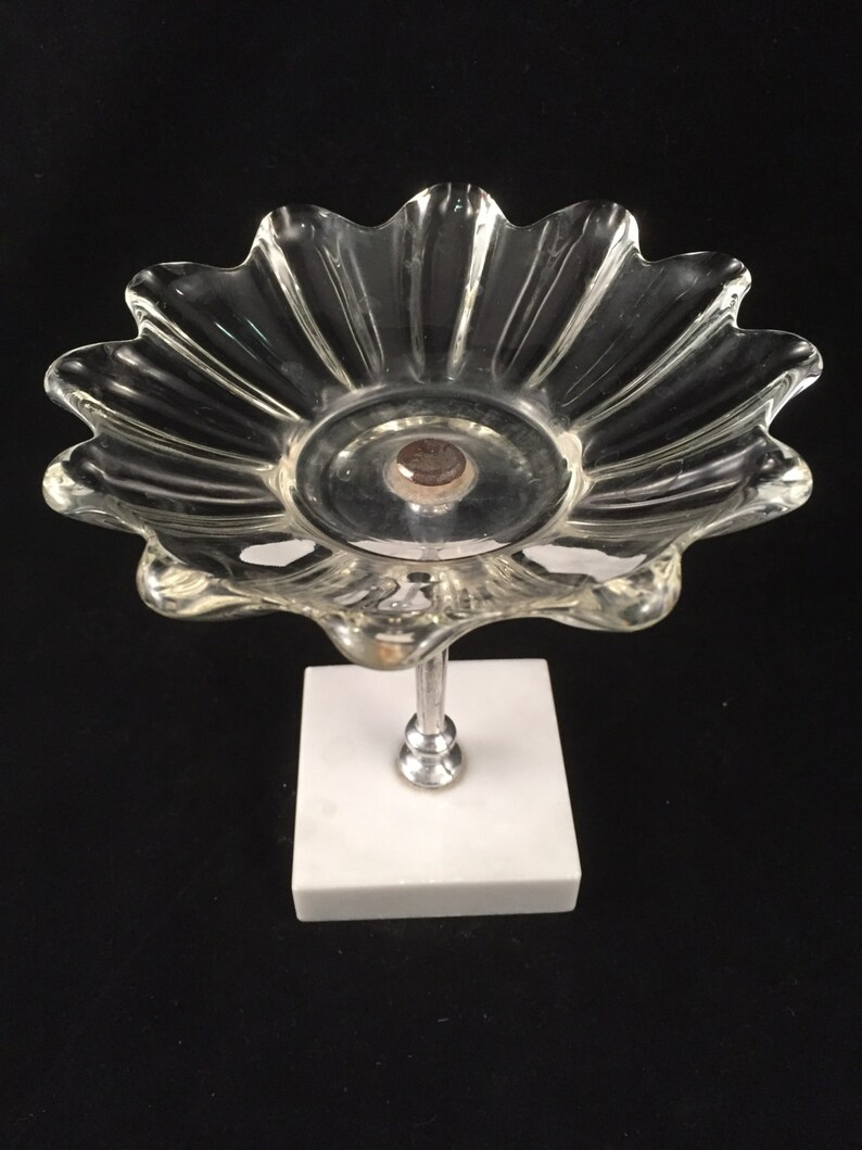 Marble and Glass Soap/candy Dish Vintage Heavy Unique Made Etsy