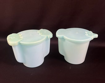 Tupperware Pastel Blue Cream and Sugar Set, Retro 1970's Tupperware, Vintage Light Blue Tupperware Cream and Sugar Set, Retro Tupperware