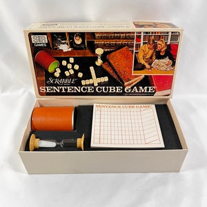 1971 Scrabble Sentence Cube Word Game Complete Set In Original Box by Selchow & Righters, Co.