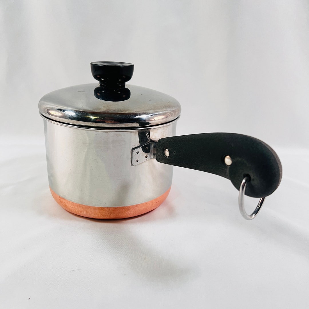 11/2 Quart Copper Bottom Revere Ware Saucepan With Lid Etsy