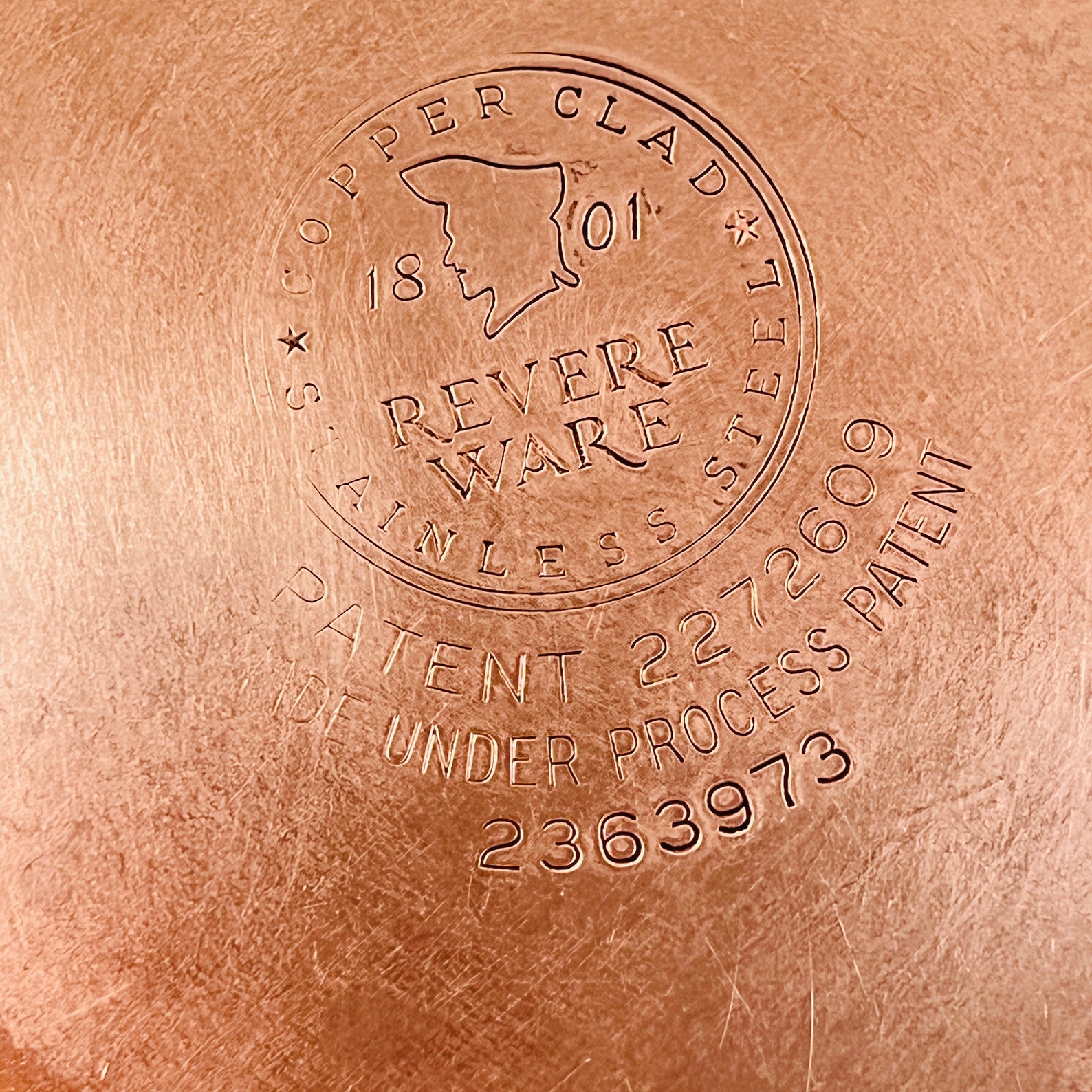 6 Copper Bottoms Revere Ware Fry Pan Copper Clad Revere Etsy