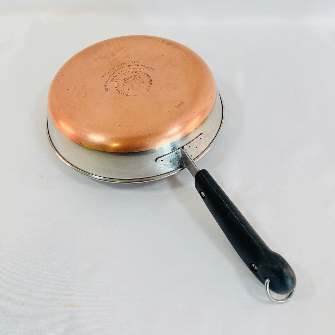8 Copper Bottoms Revere Ware Fry Pan Copper Clad Revere Etsy