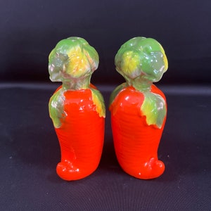 Whimsical Carrot Salt and Pepper Shakers, Collectible, Vintage, Made in Japan