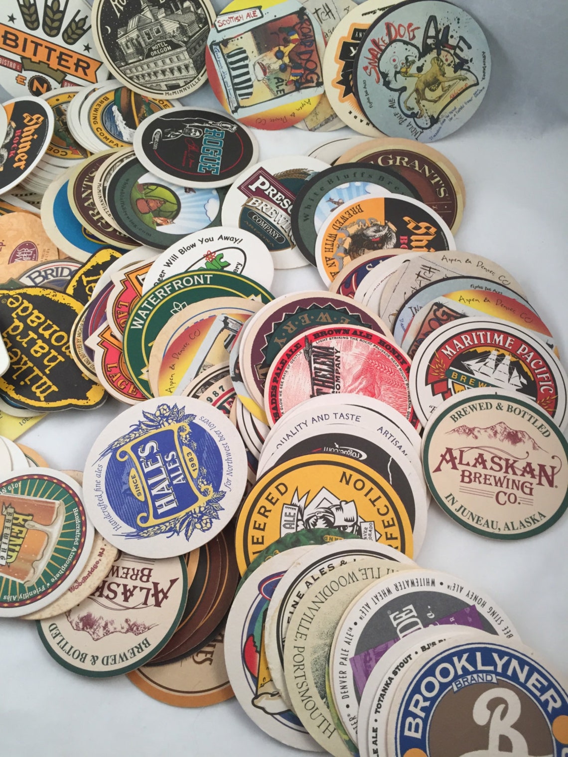 Set of 128 Cardboard Drink/Bar Coasters A Great Variety of Etsy