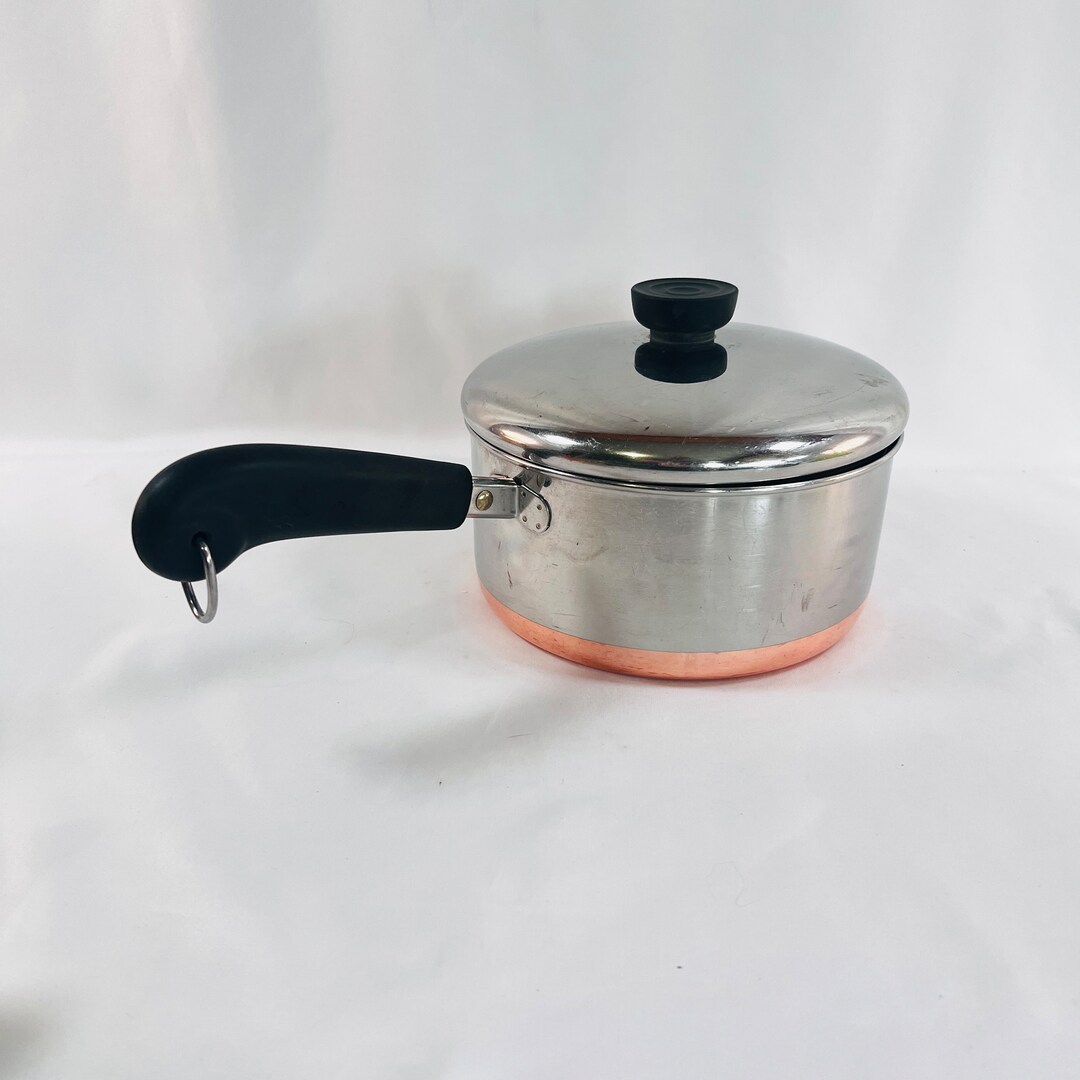 2 Quart Copper Bottoms Revere Ware Saucepan With Lid Made in Etsy