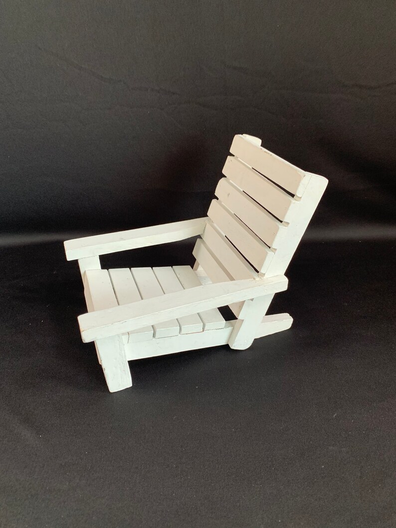 White Painted Doll Beach Chair Solid Wood Chair Fun Unique Etsy