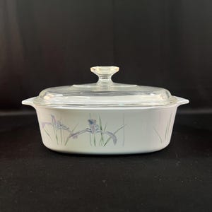 2 Liter Shadow Iris Corning Ware Casserole Dish with Glass Lid, A-2-B