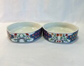 2 Asian Hexagon Bowls, Beautiful Imari Pattern Design, Rice, Soup, Everyday Use, Great Condition, Oriental Rice Soup Bowls