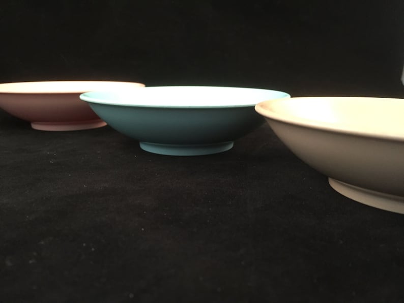 Set of 3 Melmac Lournay 5 Bowls Condiments Nuts Dessert Candy Pastel Colors