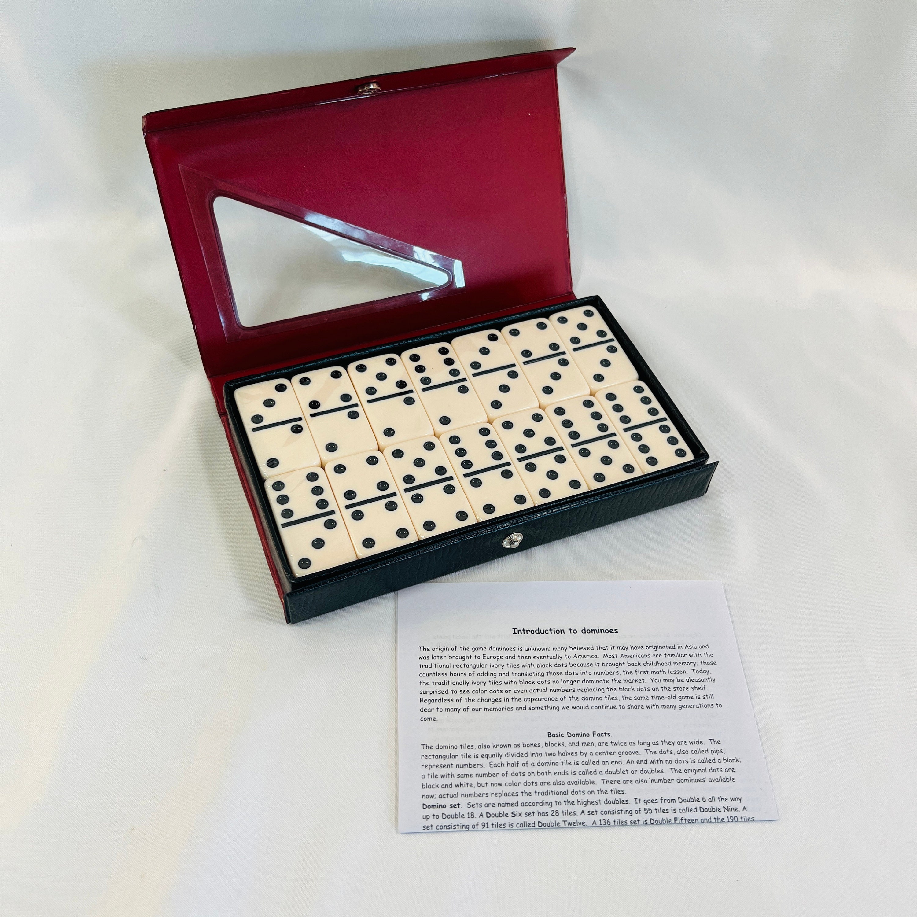 LOUIS VUITTON Travel Domino Set 28 pc. Clear White Monogram case Unused  with box 