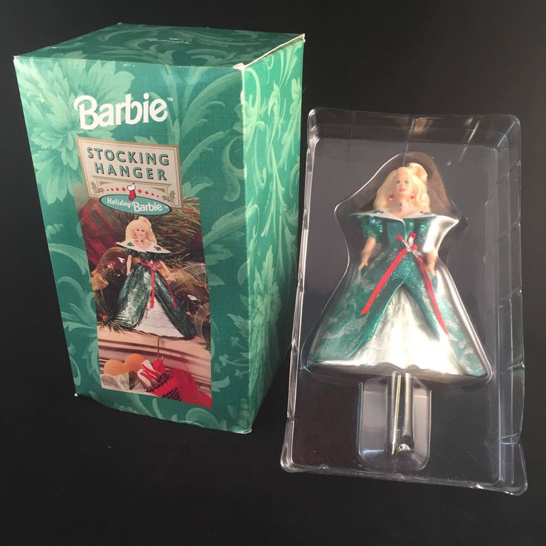 1996 Barbie Stocking Hanger Made by Mattel Holiday Barbie Etsy