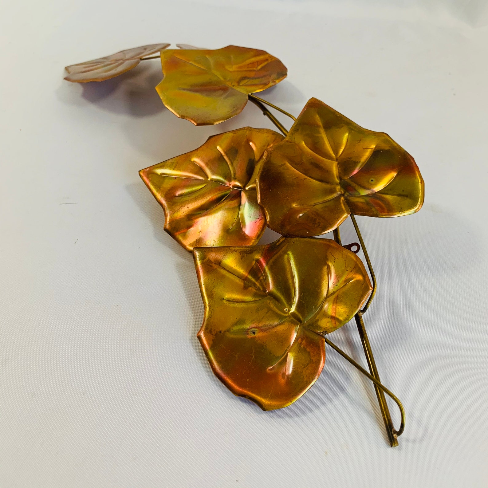 Copper Leaf Wall Display Piece Cluster of 6 Copper Leaves on Etsy