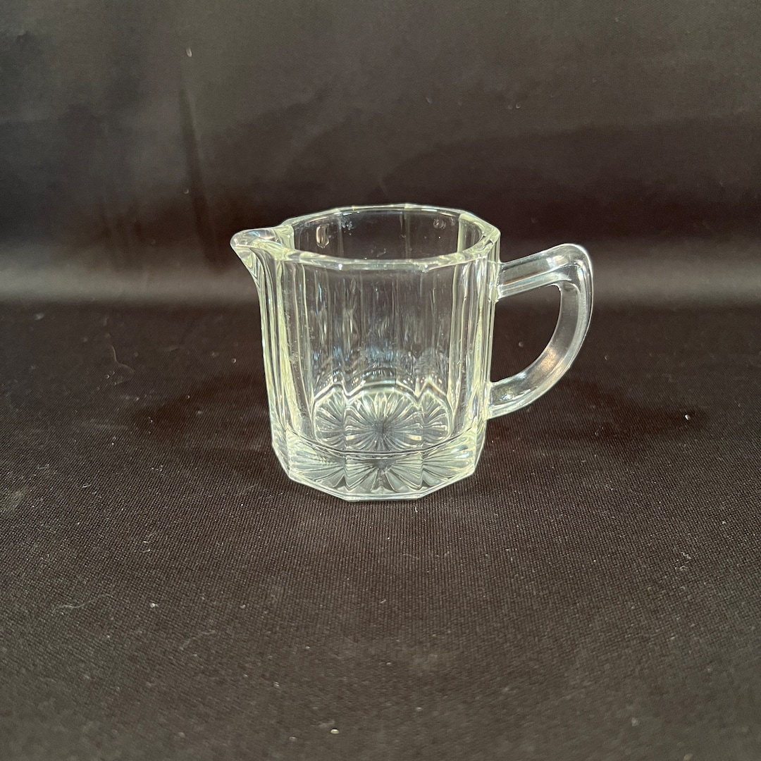 Diner Style Heavy Glass Creamer in Great Condition No Chips or Etsy