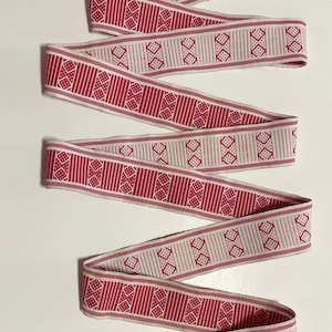 Vintage Hand Woven Ethnic Ribbon/ DIY Belt/  Ecuadorian Sash Belt/&#39;&#39;Woven Sash/ Woven Faja Made in Otavalo, Ecuador