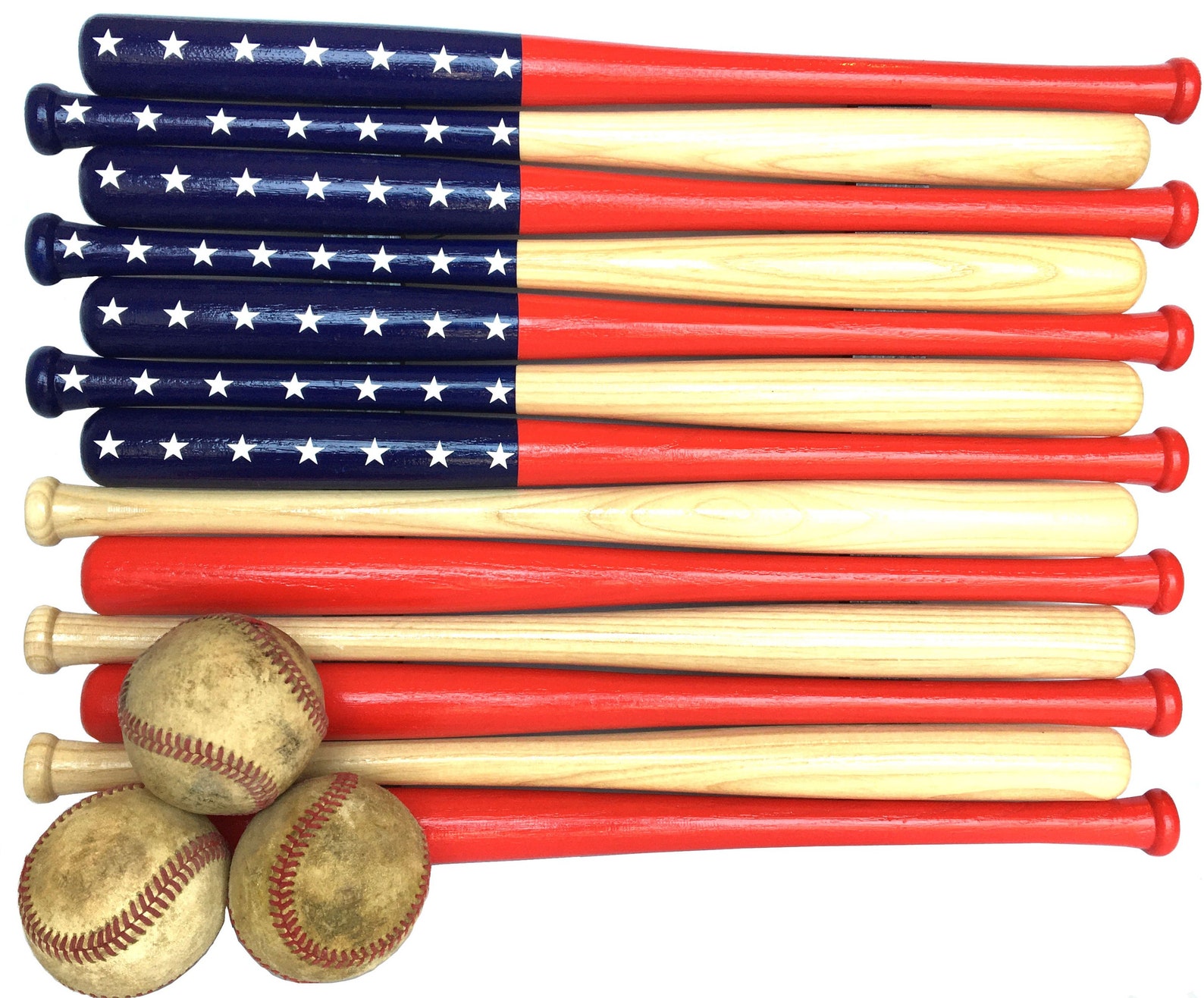 Baseball Bat American Flag Made Out of 18 Inch Bats Etsy