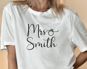 Custom Mrs Shirt, Mrs Last Name Shirt, Bride To Be Gift, Bride Sweatshirt, Mrs Custom, Future Mrs, Bride Personalized Shirt, Wifey Tee,