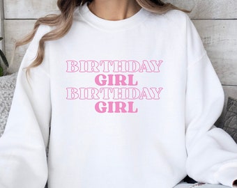 Birthday Girl Sweatshirt, Birthday Sweatshirt, Youth Birthday Girl Sweatshirt, Birthday Shirt, Gift For Birthday, Birthday Party Girl Shirt,
