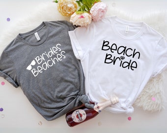 Brides Beaches Shirt, Bridesmaid Shirts, Bridal Party Shirts, Bride Squad Shirt, Bachelorette Party Shirts, Squad, Beach Bride Shirt,