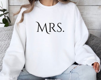 Mrs Last Name Sweatshirt, Bridal Shower Gift, Future Mrs Sweatshirt, Mrs Personalized Sweatshirt, Bride Sweatshirt, Custom Bridal Gift,