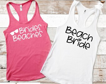 Brides Beaches Tank Top, Squad Tank Top, Beach Bride Tank Top, Beach Bachelorette Party, Bridesmaid Tee, Bridesmaid Proposal Gift