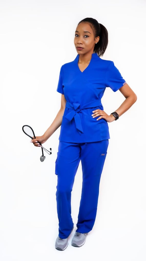 Royal blue scrub SET soft stretch fabric. Also at www.Jocciniscrubs.com Royal blue scrub SET soft stretch fabric. Also at www.Jocciniscrubs.com