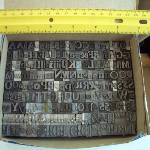 BA3Z - 36 pt ALPHABET Letterpress Set - Alphabet Letters and shops Numbers