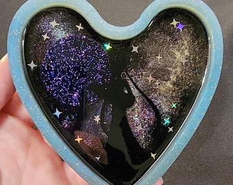 Black Lady Sailor Moon Inspired Heart Shaped Coaster