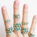 december birthstone ring | raw turquoise ring | organic stone ring | rough turquoise stacking ring | turquoise nugget ring | mineral ring