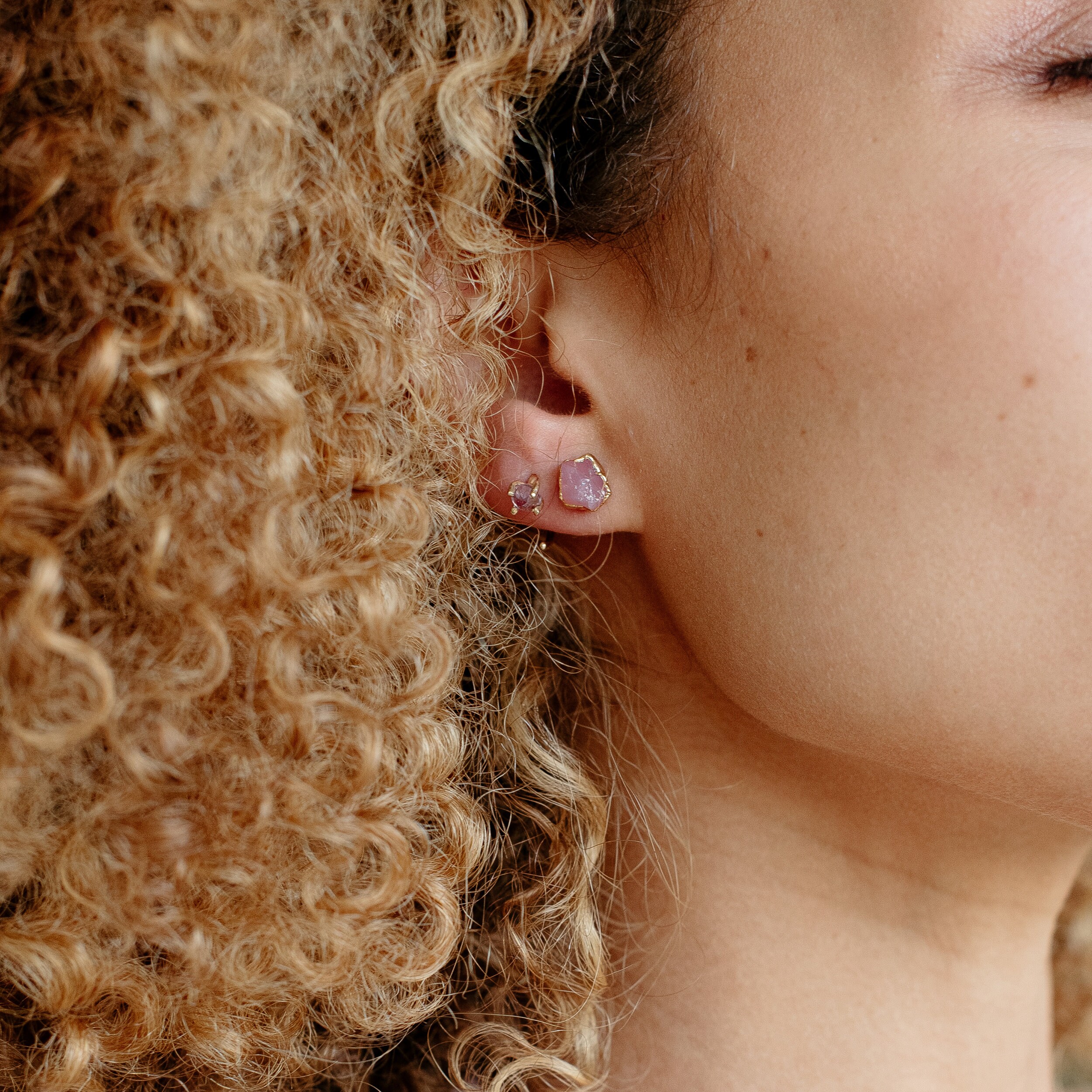 Rose Quartz Studs / Rose Quartz Jewelry / Rose Quartz Rose Quartz Studs / Rose Quartz Jewelry / Rose Quartz