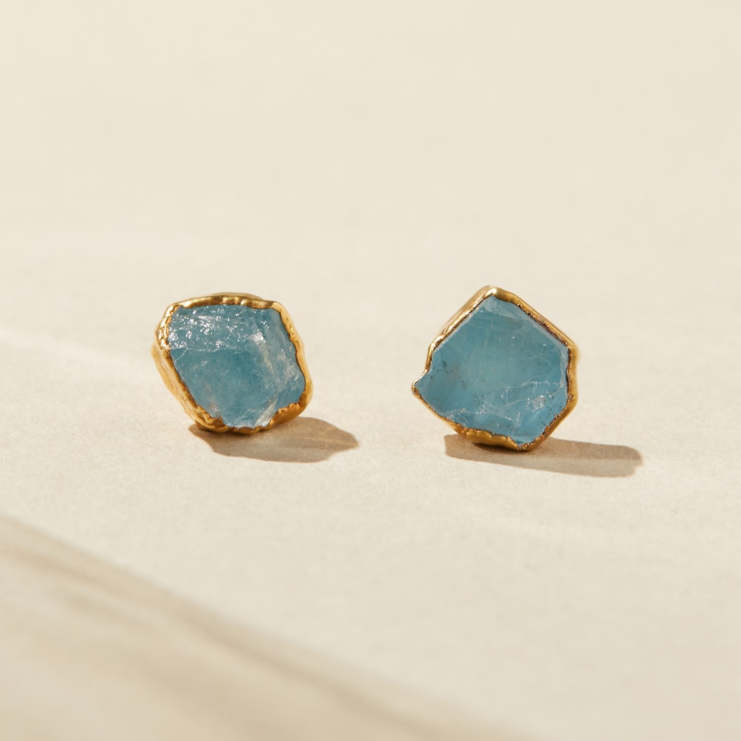 March Birthstone Stud Earrings main image 0
