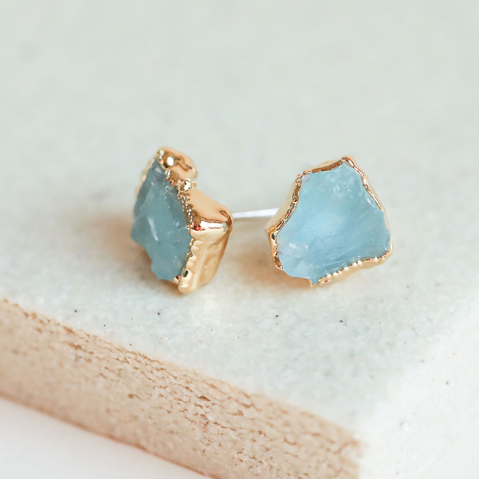 March Birthstone Stud Earrings main image 1