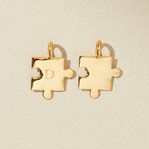 Puzzle Piece Necklace, Engraved Puzzle Charm, Friend Group Necklaces, Personalized Friendship Necklace, Mother Neckace, Bridesmaid Gift