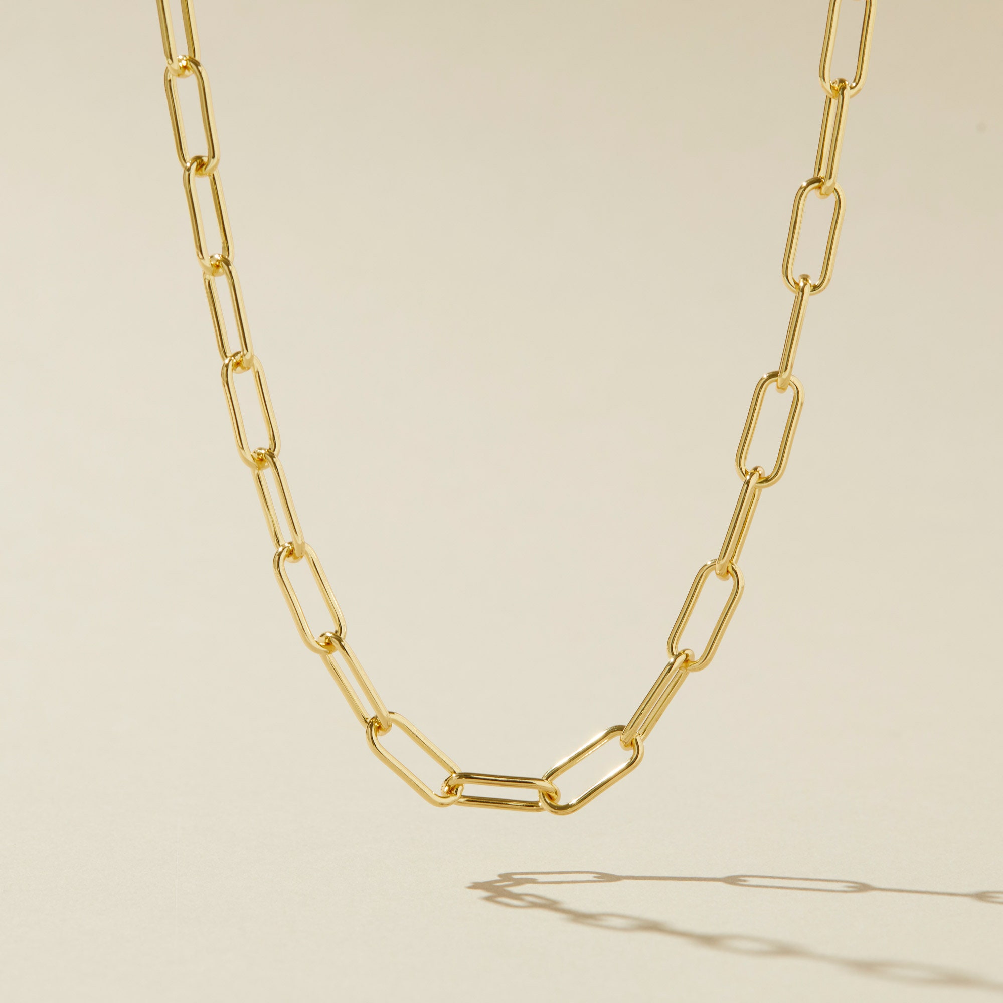 Charm Holder Necklace, Charm Clip Necklace, Chunky Chain 
