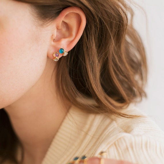 Stone changing shop earrings online