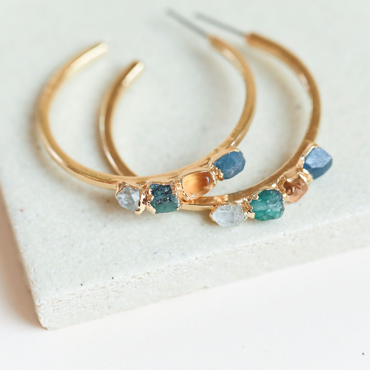 Raw sapphire earrings Clearance