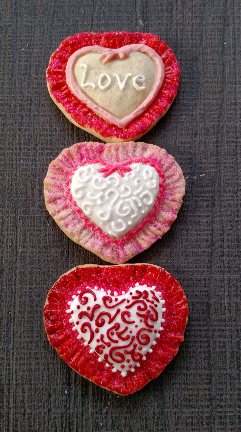 Ruffle Heart Silicone Cookie Mold Etsy