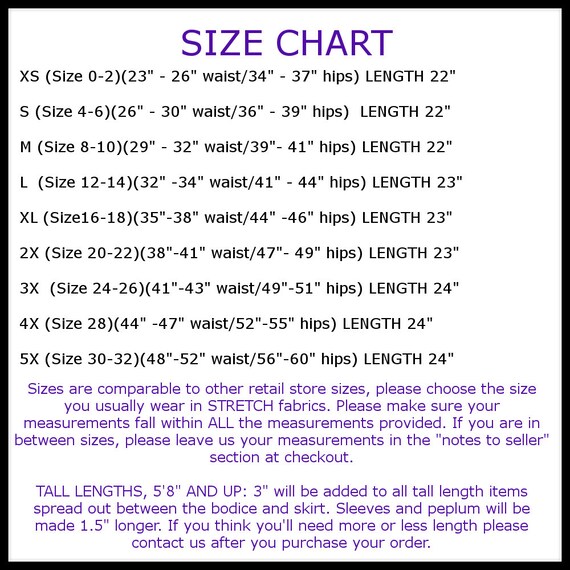 Us Women S Skirt Size Chart