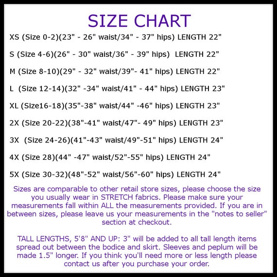 Women S Skirt Length Chart