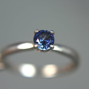 SAPPHIRE - Genuine Ceylon Blue Sapphire Petite Birthstone or Pinky Sterling Silver Ring! September Birthstone!