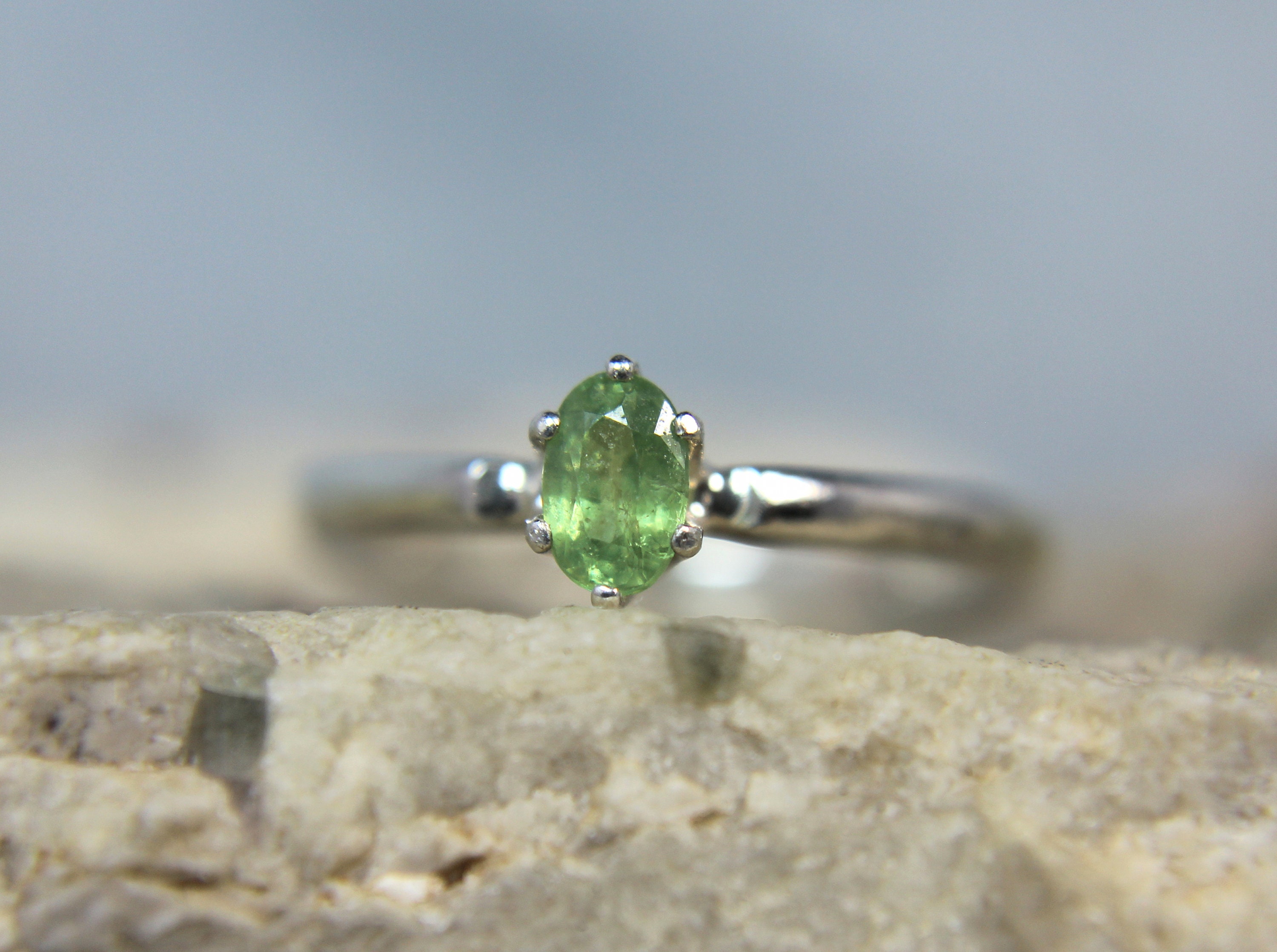 Demantoid Garnet Ring - Etsy